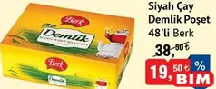 BERK SİYAH ÇAY DEMLİK POŞET 48'Lİ